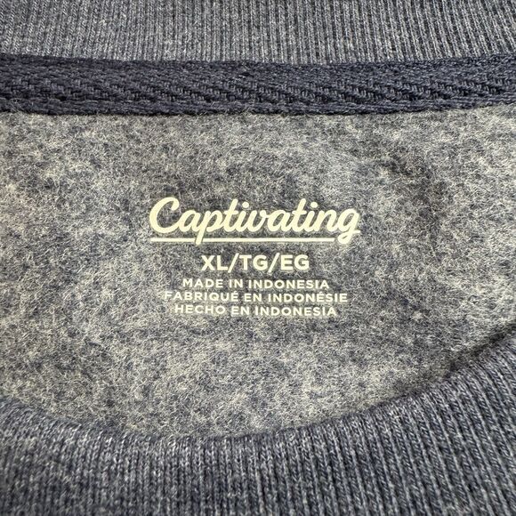 WVU West Virginia Mountaineers Crewneck Sweatshirt Men’s XL Gray Sewn New - Picture 5 of 10